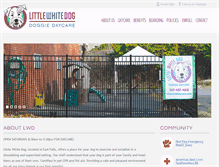 Tablet Screenshot of littlewhitedogdaycare.com